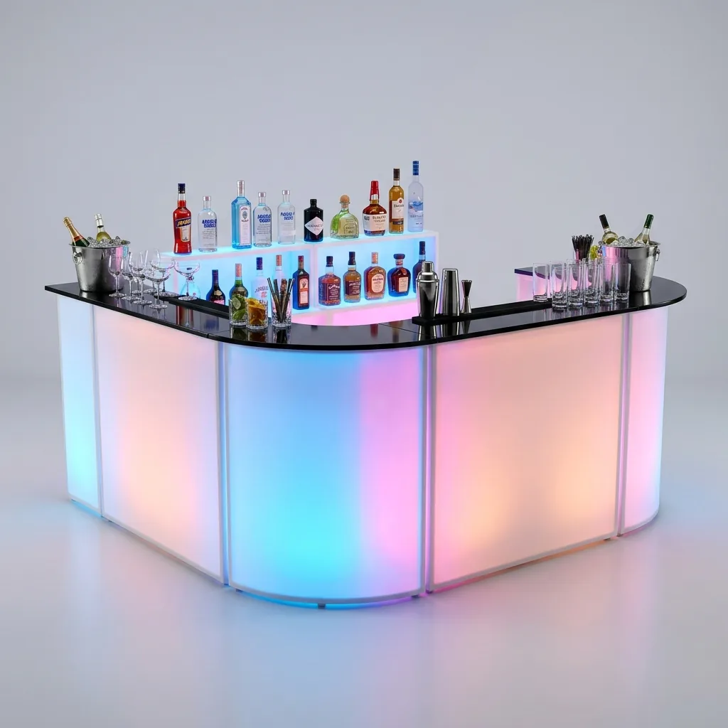 Aluguer de balcão de bar luminoso em Cagliari
